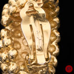 YVES SAINT LAURENT X ROBERT GOOSSENS - CIRCA 1980- PAIRE DE BOUCLES D'OREILLES