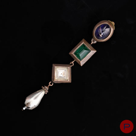 YVES SAINT LAURENT X ROBERT GOOSSENS - CIRCA 1980- BOUCLE D'OREILLE