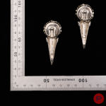 GIANNI VERSACE X UGO CORREANI  - CIRCA 1980- PAIRE DE BOUCLES D'OREILLES