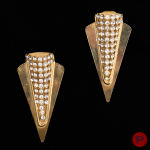 GIANNI VERSACE X UGO CORREANI  - CIRCA 1980- PAIRE DE BOUCLES D'OREILLES