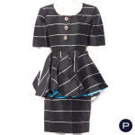 LANVIN - 1980'S - ENSEMBLE, VESTE, JUPE