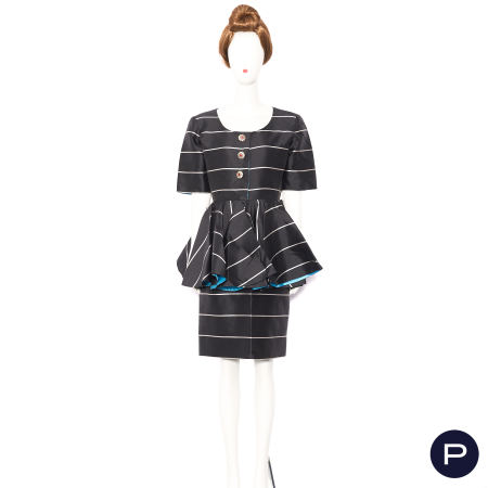 LANVIN - 1980'S - ENSEMBLE, VESTE, JUPE