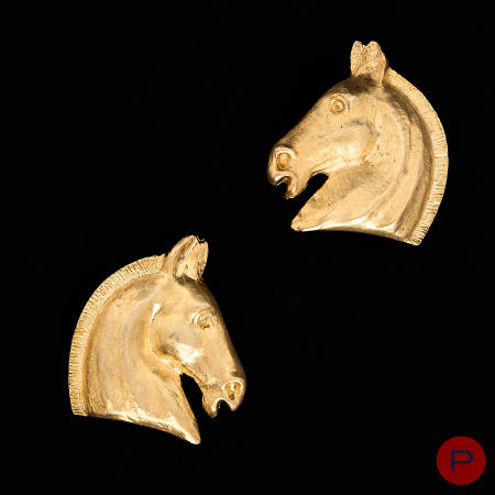 HERMÈS BIJOUTERIE X CHRISTIAN ASTUGUEVIEILLE - 1990'S- PAIRE DE BOUCLES D'OREILLES