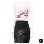 SONIA RYKIEL, SAINT LAURENT X JULIE DE LIBRAN - CIRCA 2016, DONT - HAUT, MINI-JUPE