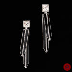 SAINT LAURENT X ANTHONY VACCARELLO - 2010/20'S- PAIRE DE BOUCLES D'OREILLES