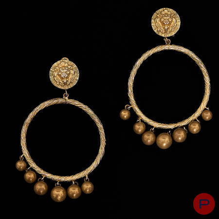 CHANEL - CIRCA 1980- PAIRE DE BOUCLES D'OREILLES