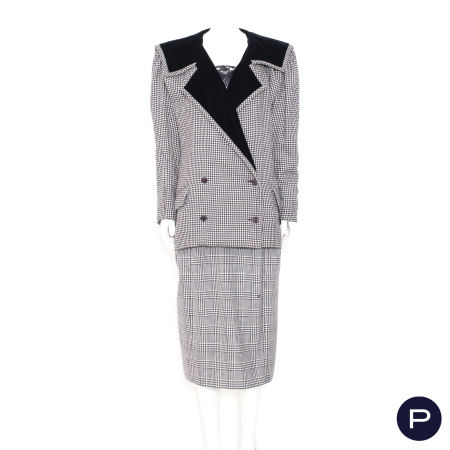 EMANUEL UNGARO PARALLÈLE - CIRCA 1983/85 - ENSEMBLE, VESTE, JUPE