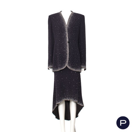 EMANUEL UNGARO PARALLÈLE - 1990'S - ENSEMBLE DU SOIR, VESTE, JUPE