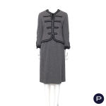 CHANEL - AUTOMNE-HIVER 1956/57 - ENSEMBLE, VESTE, BLOUSE, JUPE
