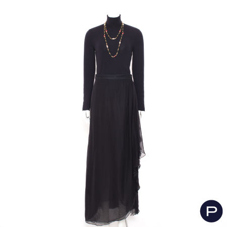 EMANUEL UNGARO PARALLÈLE - CIRCA 1990 - JUPE PORTEFEUILLE, FOND DE JUPE