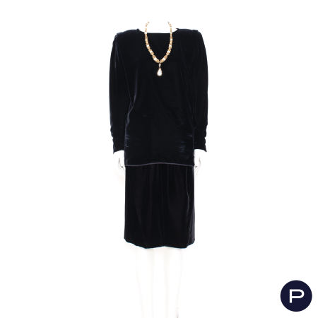 EMANUEL UNGARO PARALLÈLE - 1980'S - ENSEMBLE, TUNIQUE, JUPE