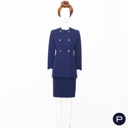 LANVIN - 1980/90'S - ENSEMBLE, VESTE CROISÉE, JUPE