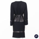 JEAN-LOUIS SCHERRER CUIR - 1990/2000'S - ENSEMBLE, VESTE, JUPE