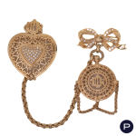 CHRISTIAN DIOR BOUTIQUE X GIANFRANCO FERRÉ - CIRCA 1990- BROCHE DOUBLE