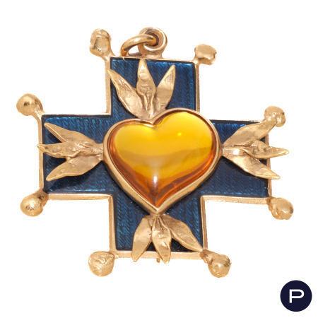 YVES SAINT LAURENT RIVE GAUCHE - CIRCA 1990- BROCHE-PENDENTIF