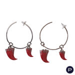 CHRISTIAN DIOR X JOHN GALLIANO - 2000'S- PAIRE DE BOUCLES D'OREILLES