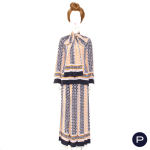 YVES SAINT LAURENT X ANITA SMAGA - PRINTEMPS-ÉTÉ 1970 - ENSEMBLE, CHEMISIER, JUPE, ÉTOLE