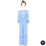 VALENTINO X ANITA SMAGA - PRINTEMPS-ÉTÉ 1976 - ENSEMBLE, PARDESSUS, BLOUSE, PANTALON, ÉTOLE