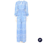 VALENTINO X ANITA SMAGA - PRINTEMPS-ÉTÉ 1976 - ENSEMBLE, PARDESSUS, BLOUSE, PANTALON, ÉTOLE