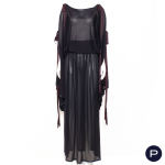 SAINT LAURENT RIVE GAUCHE - AUTOMNE-HIVER 1975/76 - ENSEMBLE, HAUT, JUPE PORTEFEUILLE