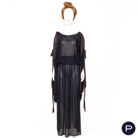 SAINT LAURENT RIVE GAUCHE - AUTOMNE-HIVER 1975/76 - ENSEMBLE, HAUT, JUPE PORTEFEUILLE