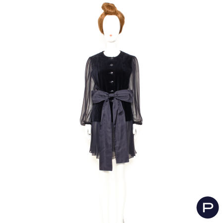 YVES SAINT LAURENT VARIATION - AUTOMNE-HIVER 1993/94 - ENSEMBLE, VESTE, JUPE