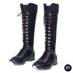 CHANEL X KARL LAGERFELD - AUTOMNE-HIVER 2014/15 - PAIRE DE BOTTES