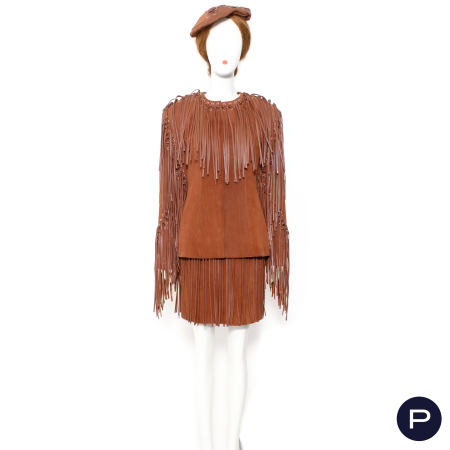 PACO RABANNE - AUTOMNE-HIVER 1994/95 - ENSEMBLE, VESTE, JUPE, GAVROCHE