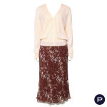 PRADA - CARDIGAN, JUPE, FOND DE JUPE