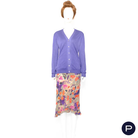 PRADA, DRIES VAN NOTEN - DONT, CIRCA 2010 - CARDIGAN, JUPE, FOND DE JUPE