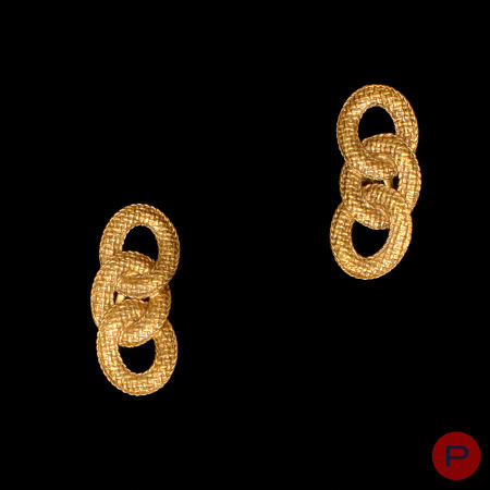 CHRISTIAN DIOR BOUTIQUE- PAIRE DE BOUCLES D'OREILLES