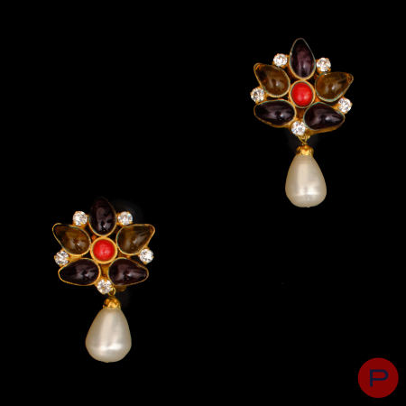 CHANEL - 1993- PAIRE DE BOUCLES D'OREILLES