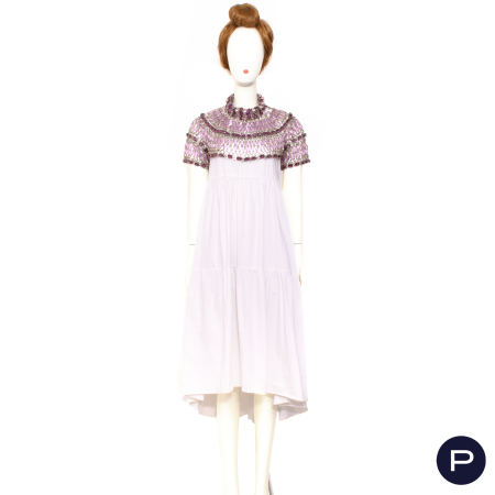 PACO RABANNE - AUTOMNE-HIVER 1981/82 - PARTIE DE ROBE : PLASTRON À MANCHES