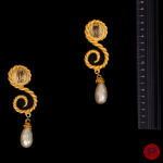 CHANEL - 1980/90'S- PAIRE DE BOUCLES D'OREILLES