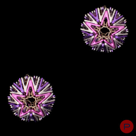 PACO RABANNE - AUTOMNE-HIVER 1994/95- PAIRE DE BOUCLES D'OREILLES