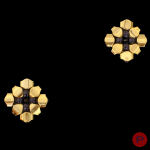 PACO RABANNE - AUTOMNE-HIVER 1994/95- PAIRE DE BOUCLES D'OREILLES