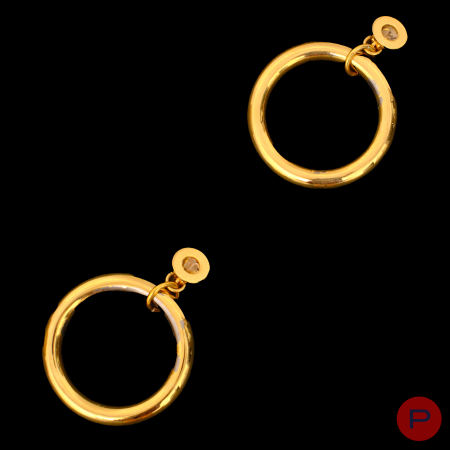 PACO RABANNE - PRINTEMPS-ÉTÉ 1995- PAIRE DE BOUCLES D'OREILLES