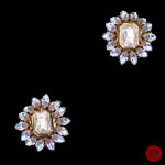 PACO RABANNE - AUTOMNE-HIVER 1988/89- PAIRE DE BOUCLES D'OREILLES