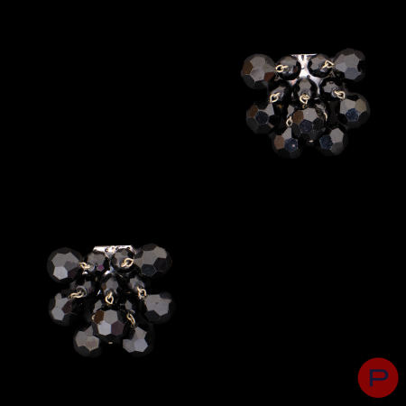 PACO RABANNE - AUTOMNE-HIVER 1991/92- PAIRE DE BOUCLES D'OREILLES