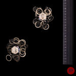 PACO RABANNE - AUTOMNE-HIVER 1995/96- PAIRE DE BOUCLES D'OREILLES