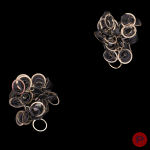 PACO RABANNE - AUTOMNE-HIVER 1995/96- PAIRE DE BOUCLES D'OREILLES