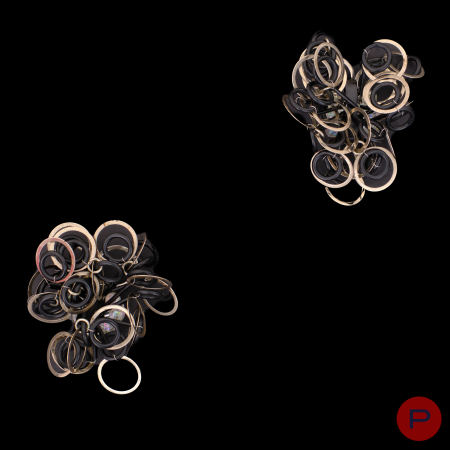 PACO RABANNE - AUTOMNE-HIVER 1995/96- PAIRE DE BOUCLES D'OREILLES