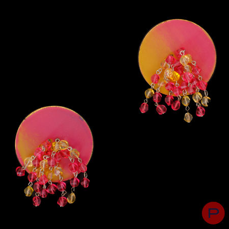 PACO RABANNE - PRINTEMPS-ÉTÉ 1989- PAIRE DE BOUCLES D'OREILLES