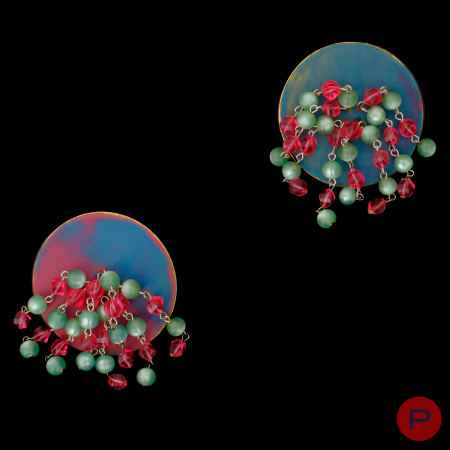 PACO RABANNE - PRINTEMPS-ÉTÉ 1989- PAIRE DE BOUCLES D'OREILLES