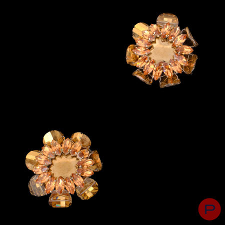 PACO RABANNE - PRINTEMPS-ÉTÉ 1990- PAIRE DE BOUCLES D'OREILLES