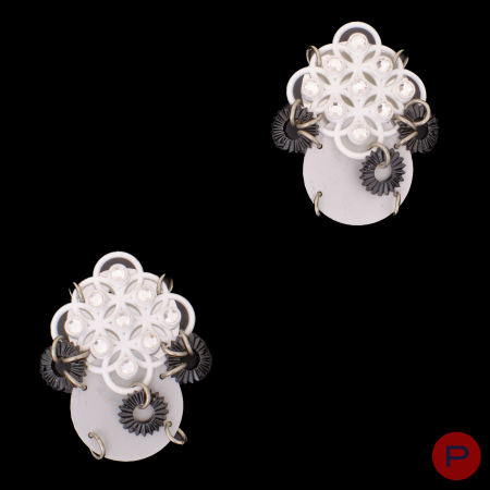 PACO RABANNE - PRINTEMPS-ÉTÉ 1991- PAIRE DE BOUCLES D'OREILLES