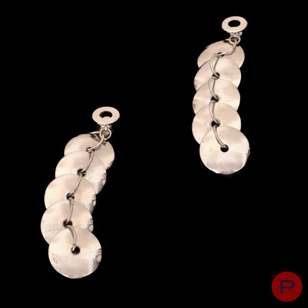 PACO RABANNE - PRINTEMPS-ÉTÉ 1991- PAIRE DE BOUCLES D'OREILLES