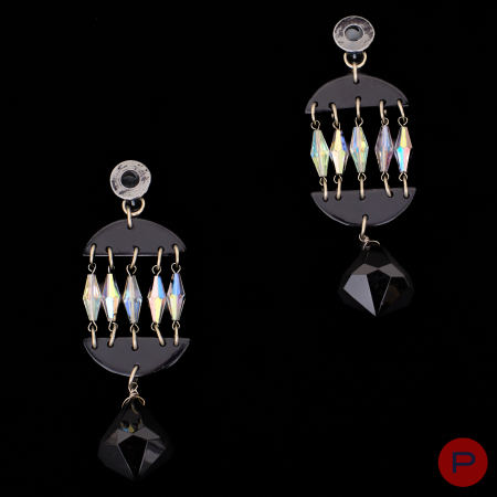 PACO RABANNE - PRINTEMPS-ÉTÉ 1993- PAIRE DE BOUCLES D'OREILLES