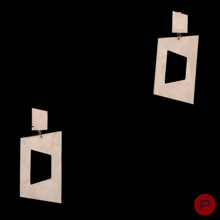 PACO RABANNE - PRINTEMPS-ÉTÉ 1991- PAIRE DE BOUCLES D'OREILLES