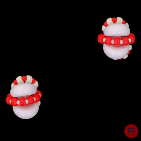 PACO RABANNE - CIRCA PRINTEMPS-ÉTÉ 1987- PAIRE DE BOUCLES D'OREILLES